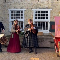 Optreden tijdens de kerstmarkt in Bourtange